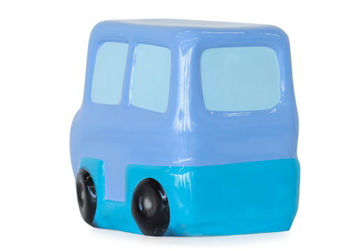Blauer Sitzhocker für Kinder in Form eines Autos