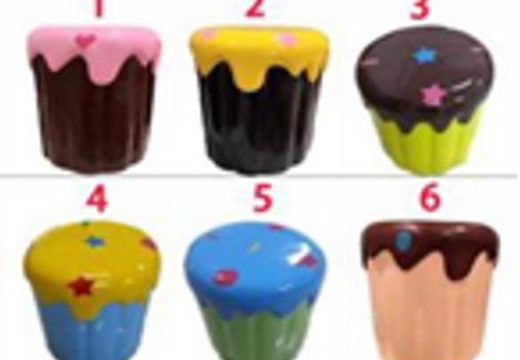 Bestellen Sie den Hocker mit Cupcake-Aufdruck für Kinder online