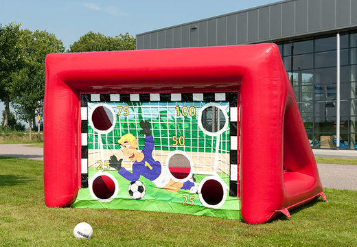 Bestellen Sie aufblasbares rotes Fußballtor in der Größe eines Futsal-Tors für Jung und Alt. Kaufen Sie jetzt aufblasbares Fußballtor online bei JB Inflatables Niederlande