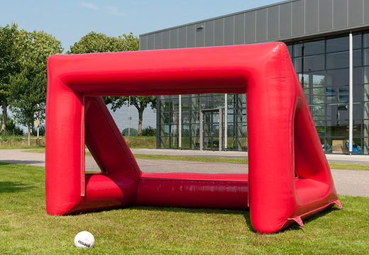 Bestellen Sie aufblasbares rotes Fußballtor in der Größe eines Futsal-Tors für Jung und Alt. Kaufen Sie jetzt aufblasbares Fußballtor online bei JB Inflatables Niederlande