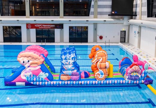 Aufblasbare Wasserhindernisbahn fürs Schwimmbad mit Meerjungfrauen-Thema