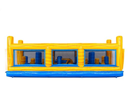 Gelb und blaue Pillar Dodger Modul in modularem Hindernisparcours