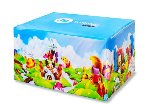Box zur Aufbewahrung von Softplay im Candy-Thema bei JB erhältlich