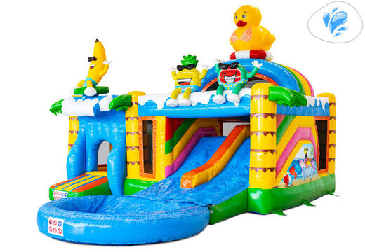 Bestellen Sie das Multiplay Doppelslide Hüpfburg online bei JB
